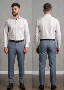 Men's Striped Formal Shirt and Pant