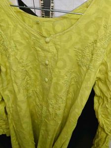 2 combo Embroidered Lime Green Kurta