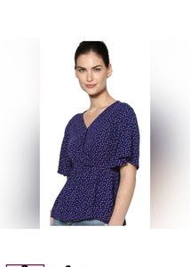 ONLY Casual Regular Sleeves PrintedWomen BlueTop