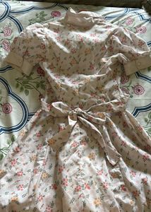 Floral Print Puff Sleeve Dress