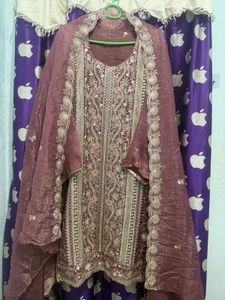 Embroidered Kurta with Dupatta