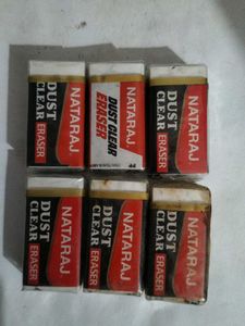 Nataraj Dust Clear Erasers - Pack of 6