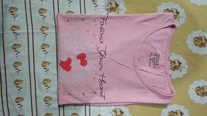 Cute Pink "Follow Your Heart" Graphic T-Shirt