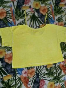 Yellow Cropped T-Shirt