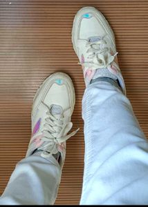 Chunky Platform Sneakers with Iridescent Accents