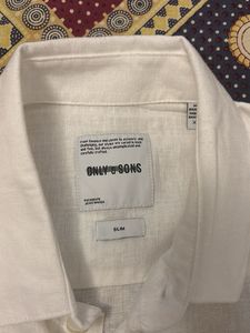 ONLY AND SONS White Long Sleeve Shirt
