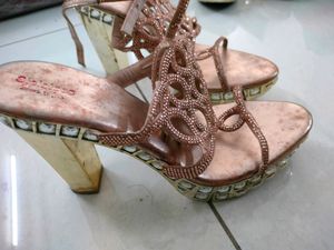 6 Inch High Heels Studded Wedding Purpose