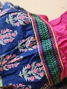Pink &amp; Blue Printed Kurti