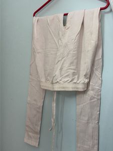 Elegant Cream Cotton Pants