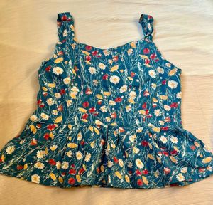 Floral Peplum Tank Top