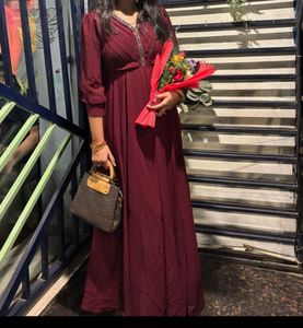Elegant Maroon Ethnic Gown