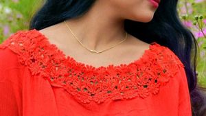 Red Off-Shoulder crop Top