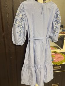 Stylish Blue Midi Dress