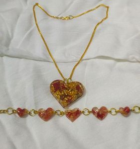 Combos Bracelet And Chain Pendant