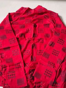 Red Printed shirt
