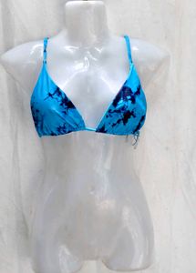 I. Blue Tie-Dye Bikini Top