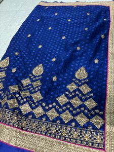 Royal Blue Embroidered Lehenga Skirt
