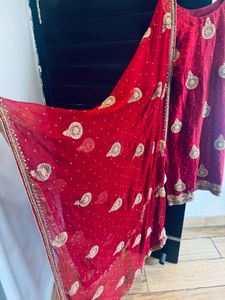 Red Embroidered Salwar Kameez