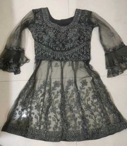 Embellished Black Net Lehenga Choli