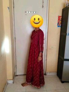 Elegant purple full length ethnic dress