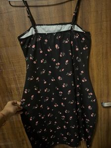 Black Floral Mini Dress
