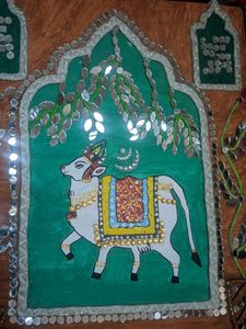 Decorative Cow Art Piece