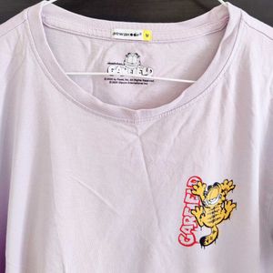 Oversized Garfield Graphic Print T-Shirt