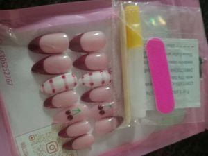 Cherry themed Press on nail set