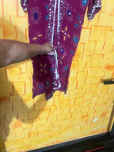 Embroidered Purple Kimono
