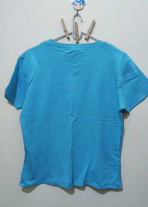 Aanya Blue T-Shirt with Floral Print