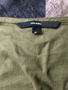 Olive Green Wrap Top with Belt