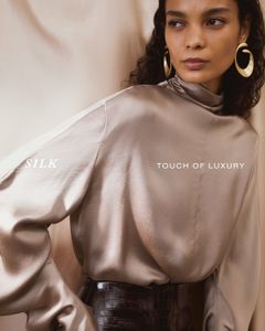 ⚜️Chic Taupe Silk Blouson Top ⚜️
