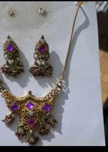 2 Boho Charm Necklace &amp; Earrings Set