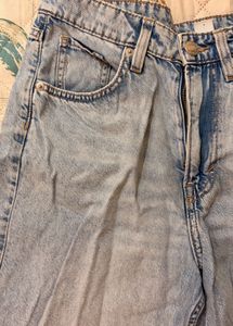 Light Wash Denim Cutoff Shorts