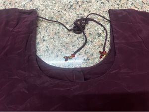 Deep Plum Short Sleeve Blouse