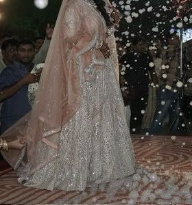 Beautiful diamond work bridal Lehenga
