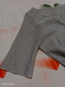 See Through Shimmer Grey Top