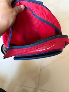 Kids Red Backpack with Dolphin Logo