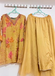 short kuri and sarara with duppata indian wear