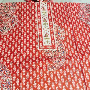 Printed Cotton Unstitched Suit