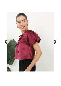 Chic Satin Tie-Front Cropped Top