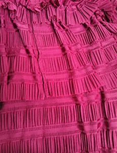 KAZO Brand New Wine/Maroon TexturedPleated dress