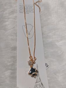 Black Pendant With Chain