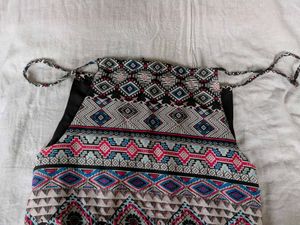 Patterned Sleeveless Jumpsuit