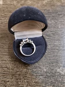 Sparkling Princess Cut Amethyst Ring