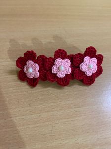 Handmade Crochet Flower Hair Clip