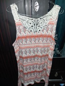Boho Crochet Trim Tank Top