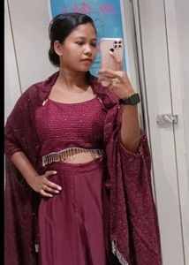 stunning vine party wear cord set indo western