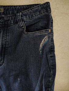 Women's Blue Wash Flare Jeans