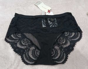 Black Lace Trim Briefs